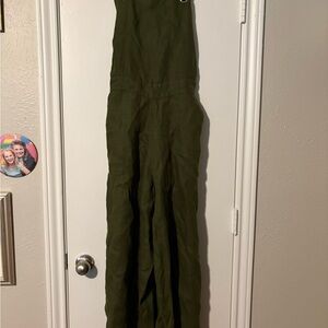 Nice Martin Size S Olive Green Linen Jumpsuit